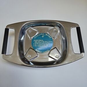 Vintage Corning Ware 8 Hour Candle Warmer for Saucepan Silver Handles